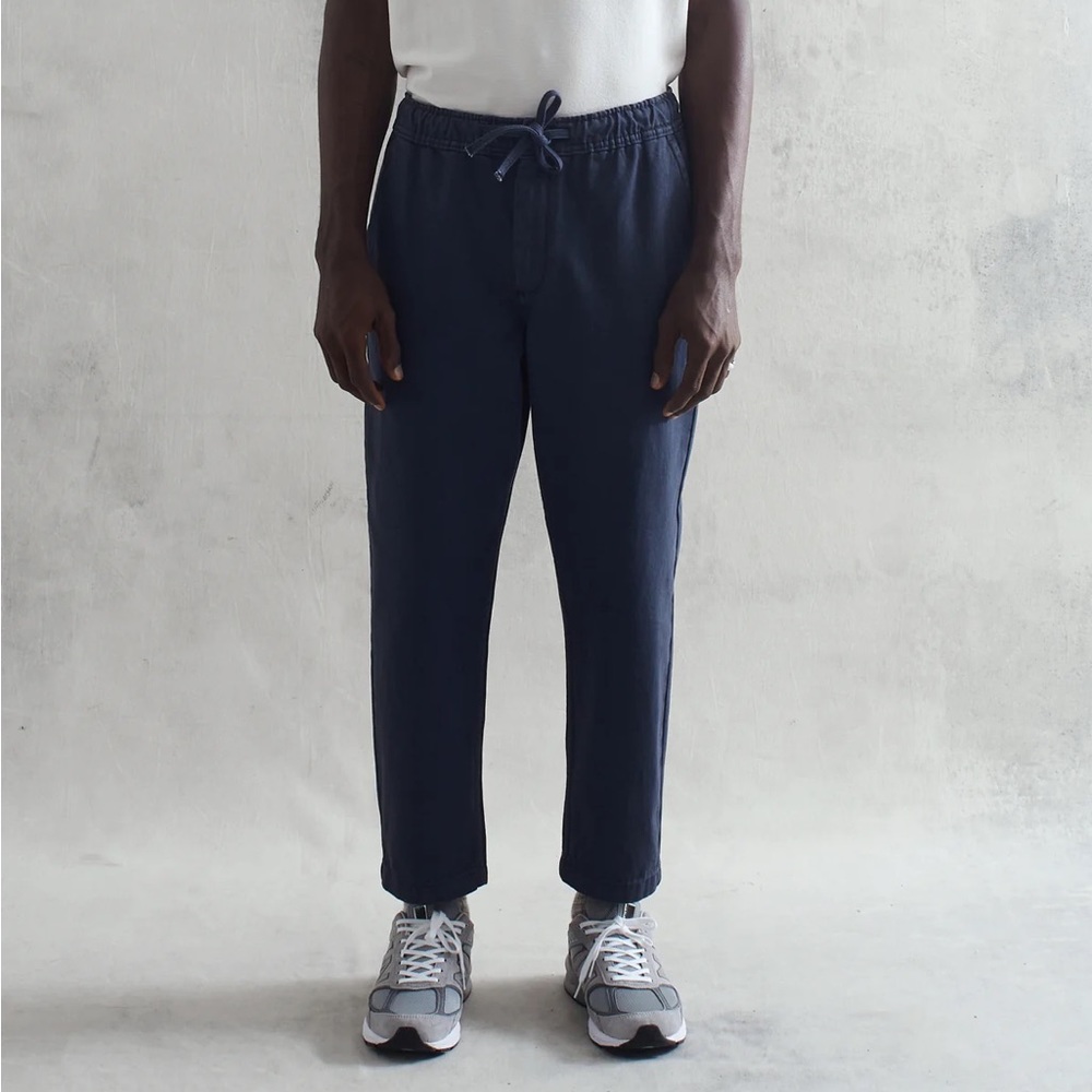 Wax London Kurt Trousers in Navy Twill